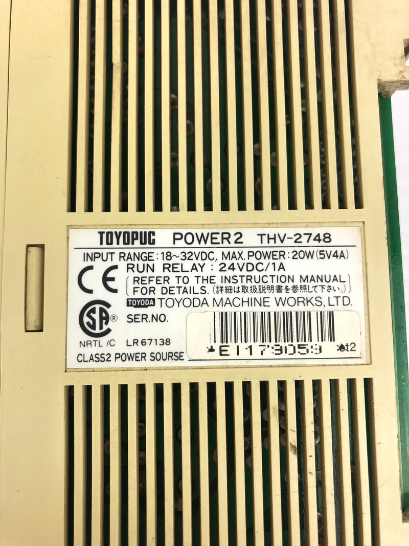 Toyopuc THV-2748 Power Supply Power2 - Input DC 18~32V