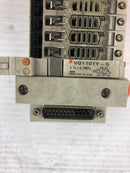 SMC VQ1101Y-5 8 Slot Solenoid Valve Station 0.15-0.7MPa