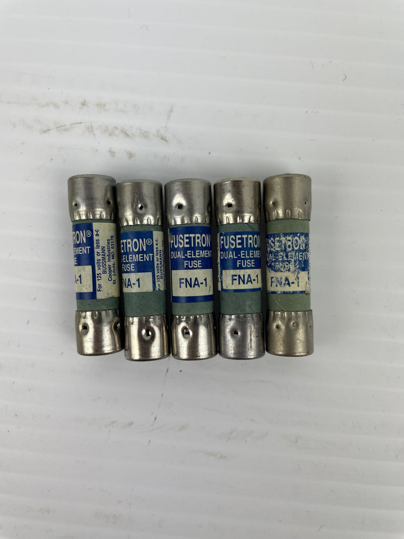 Fusetron FNA-1 Dual Element Fuses - Lot of 5