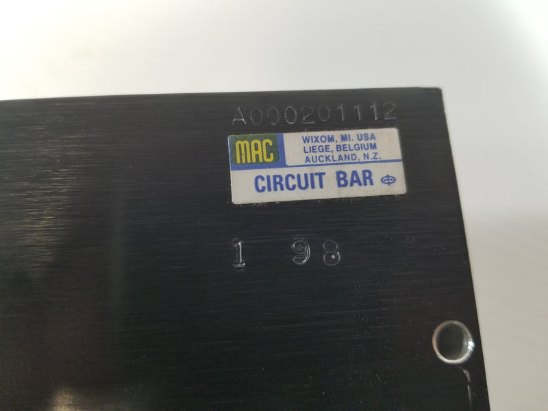 MAC 12 Slot Circuit Bar with 12 X 35A-B00-DDAJ-1FM9 Solenoid Valves