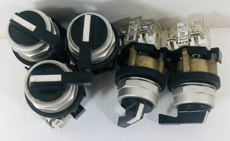 Selector Switch with Eaton HT8A Contact Blocks (Lot of 5)