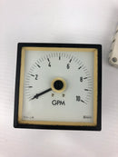 Crompton 244-05AG-FA**-4T Panel Meter 0-10 GPM