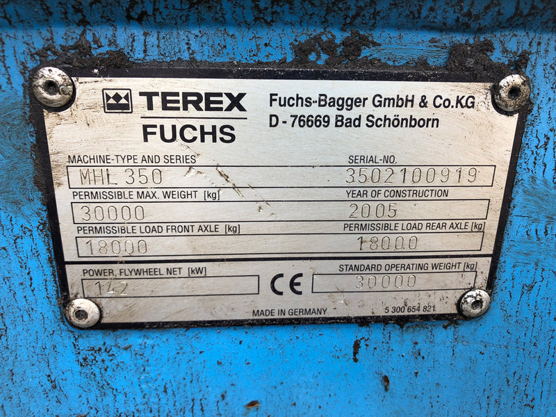 Fuchs Terex MHL350 Material Handler MHL 350