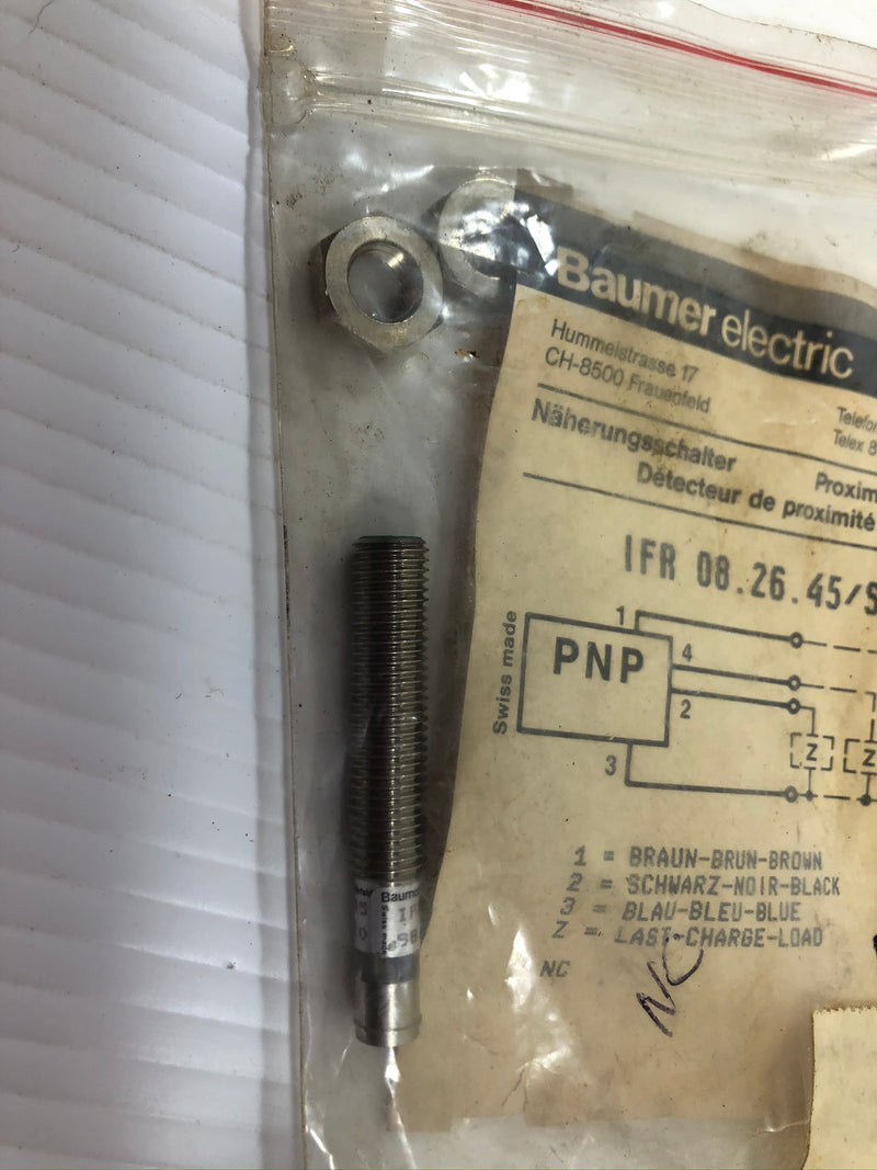 Baumer Electric Proximity Switch IFR 08.26.45/S8/L IFR-082645S8L