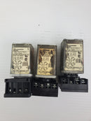 Allen-Bradley 700-HA32Z24 Series A 24VDC Relay With Socket (Lot of 3)