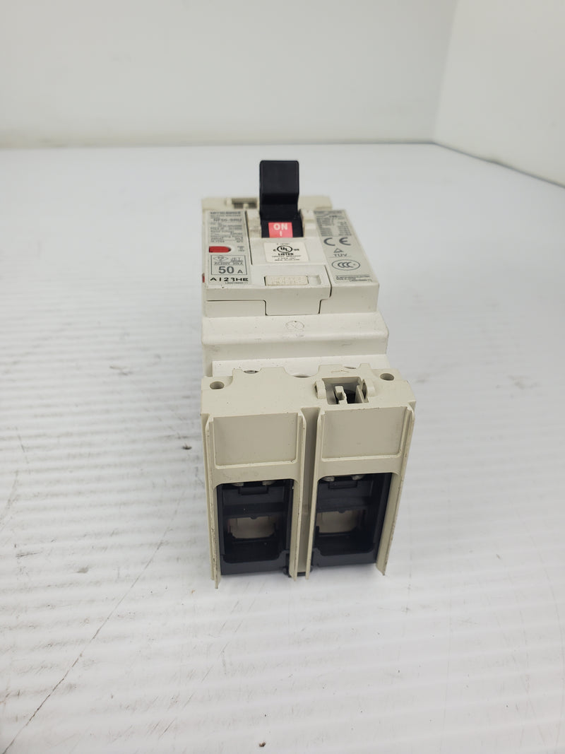 Mitsubishi NF50-SRU No Fuse Circuit Breaker NF50-SRU2050 2 Pole 50/60Hz 240VAC