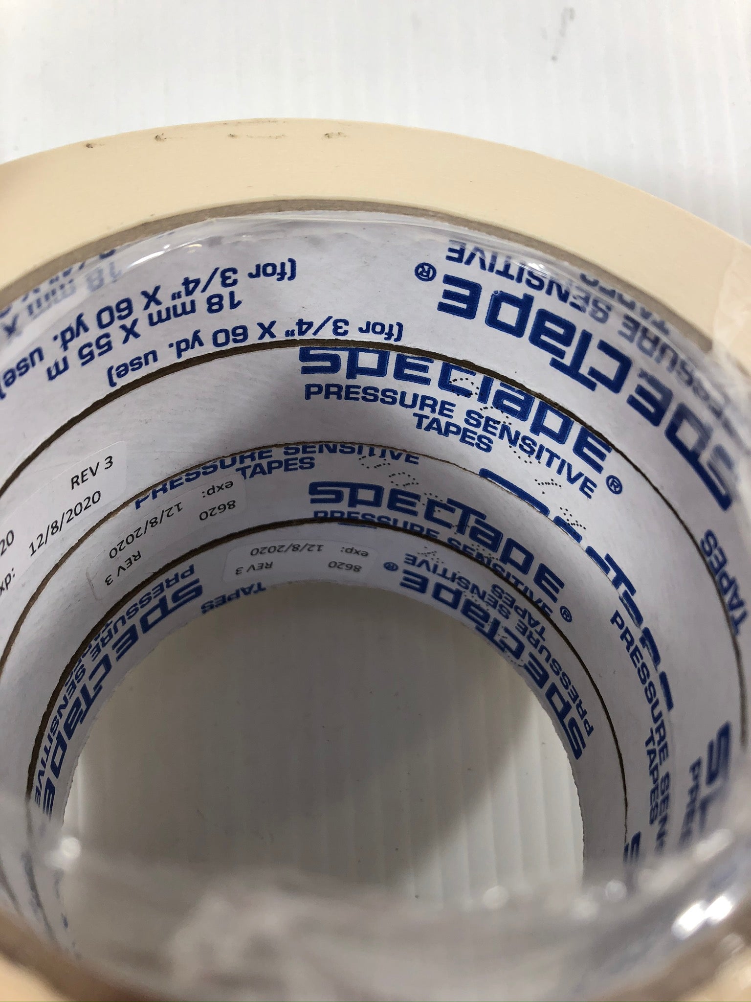 Spectape Pressure Sensitive Masking Tape 18mm x 55m (3/4" x 60 yards) 4 Rolls