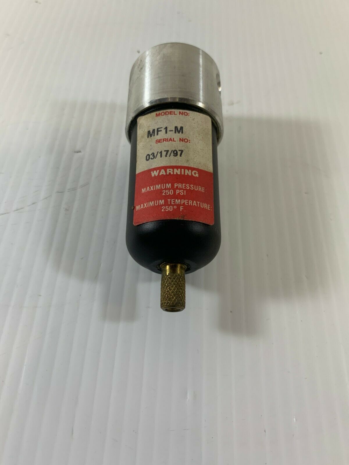 Coilhose Pneumatics Filter MF1-M Max. Pressure 250 PSI Max. Temp. 250