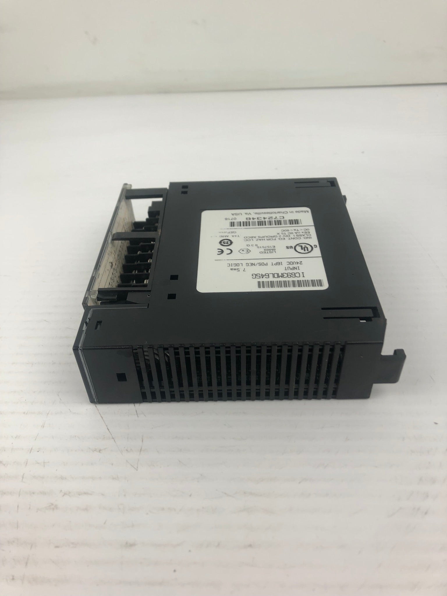 GE Fanuc IC693MDL645G PLC Input Module 24VDC 16PT P0S/NEG Logic with Door