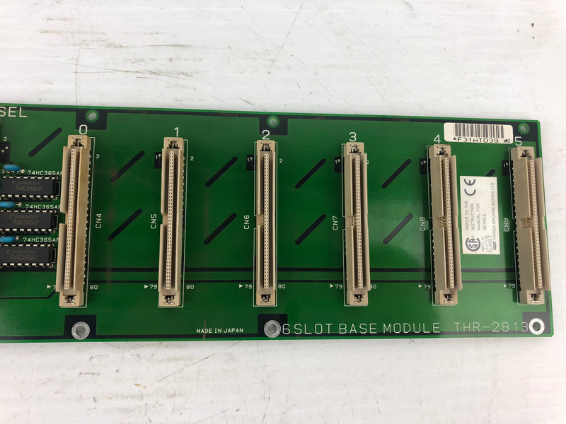 Toyoda Machine Works Circuit Board THR-2813 6 Slot Base PLC Module TP-7661-1