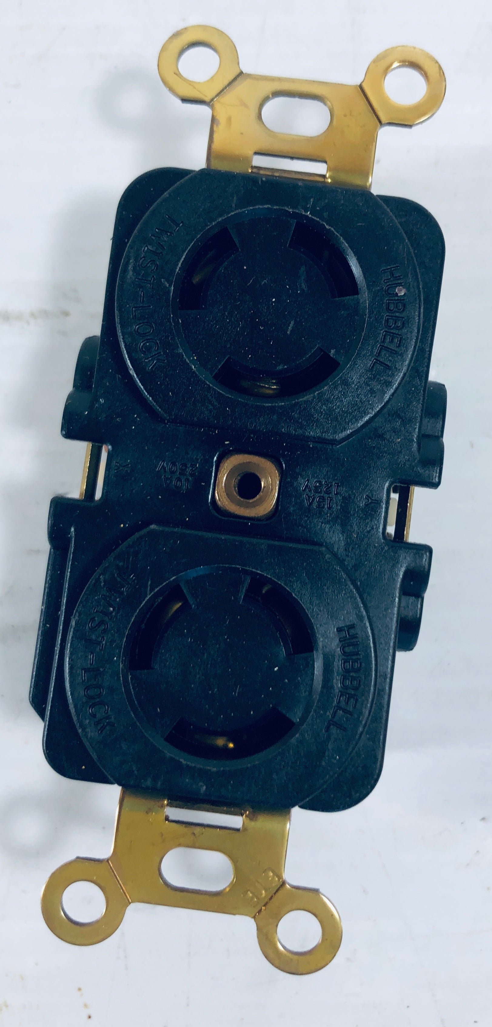 Hubbell Twist Lock Duplex Receptacle HBL7580