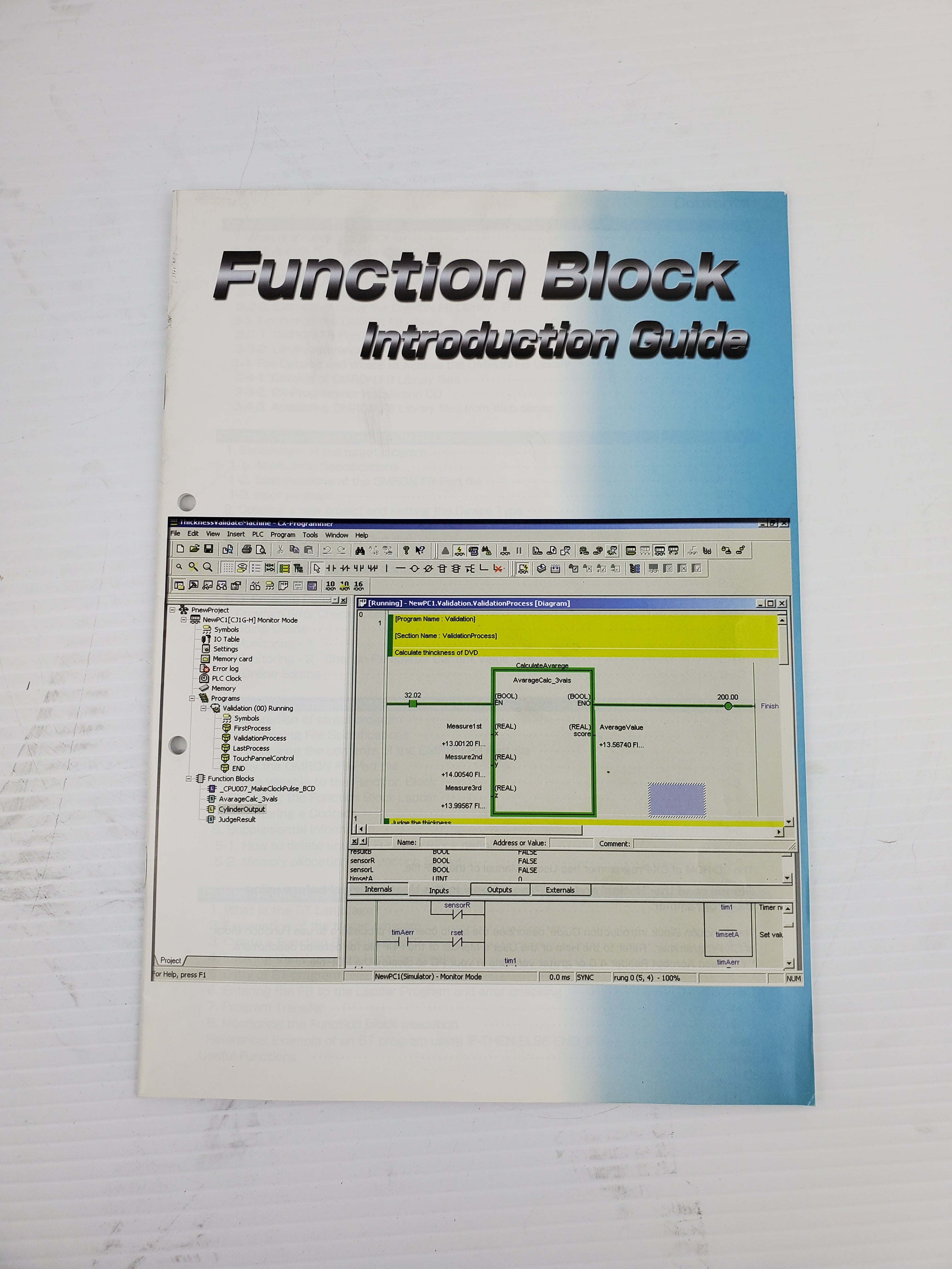 Omron R121-E1-01 Function Block Introduction Guide Book