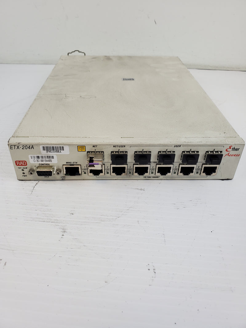 RAD ETX-204A Ether Access Carrier Ethernet Demarcation Device (no power  cord)