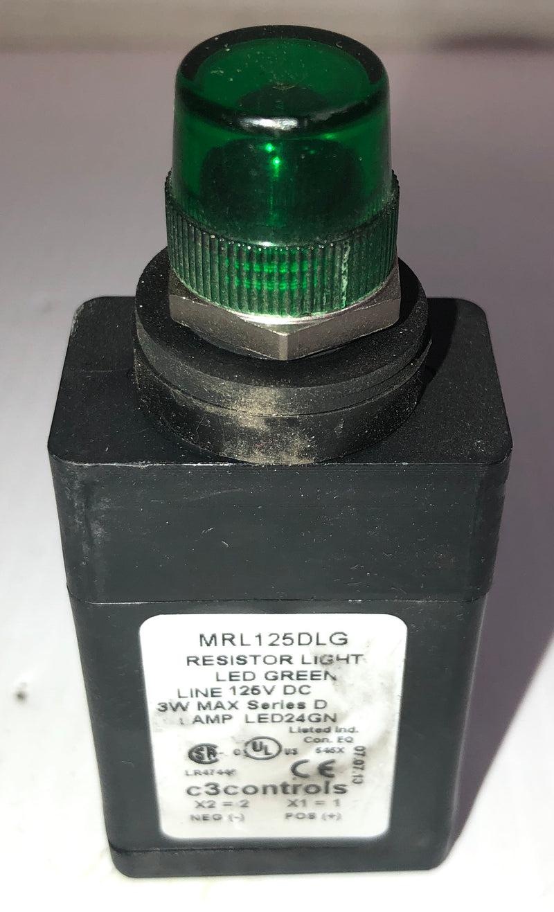 C3Controls MRL125DLG Green Resistor LED Light
