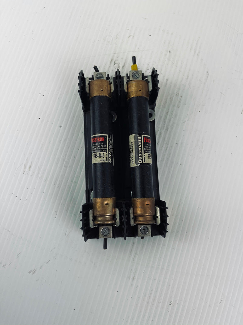 Buss Fuse Holder R60030-2CR 600V-30A and 2 Fuses FRS-R-5