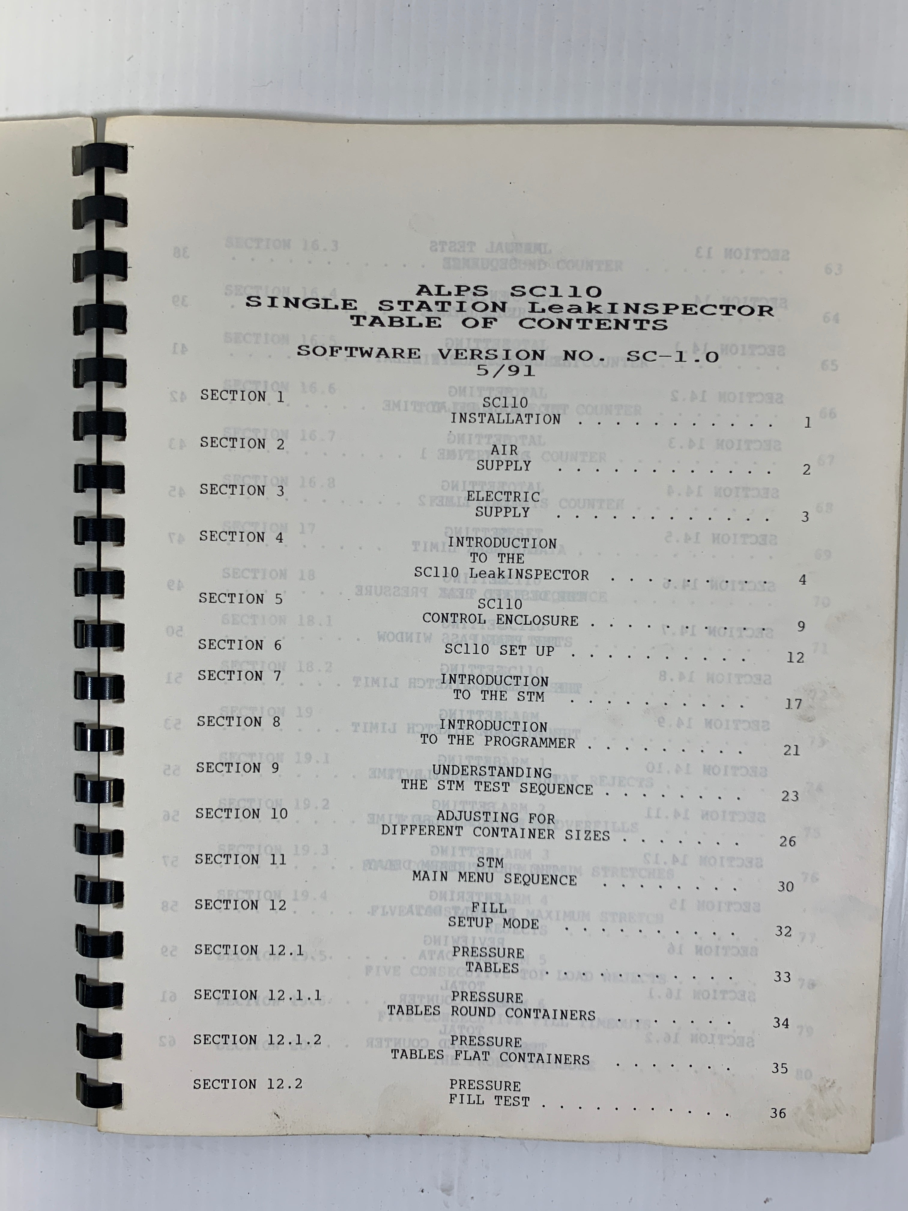 ALPS Single Station Inspection System Operating Manual SC110