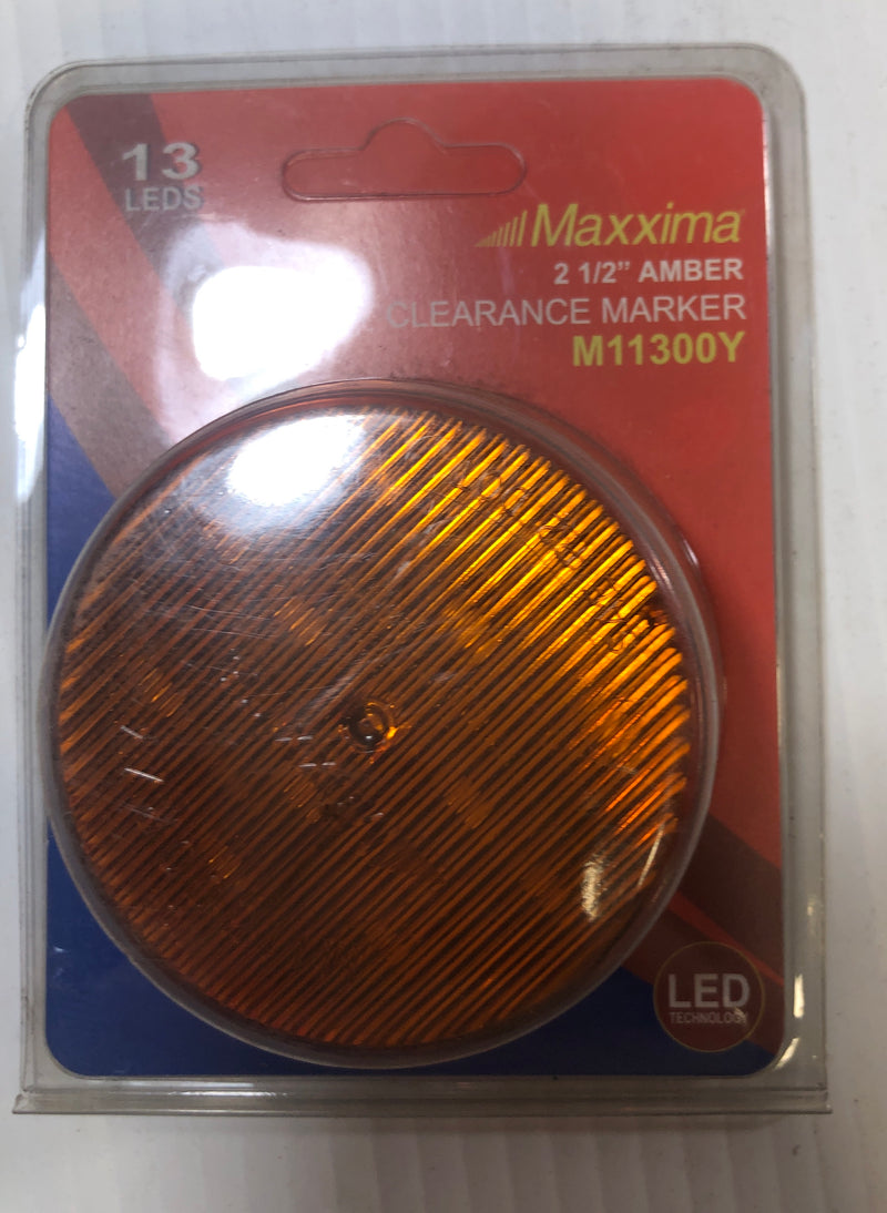 Maxxima 2-1/2" Amber Clearance Marker M11300Y 13 LEDS