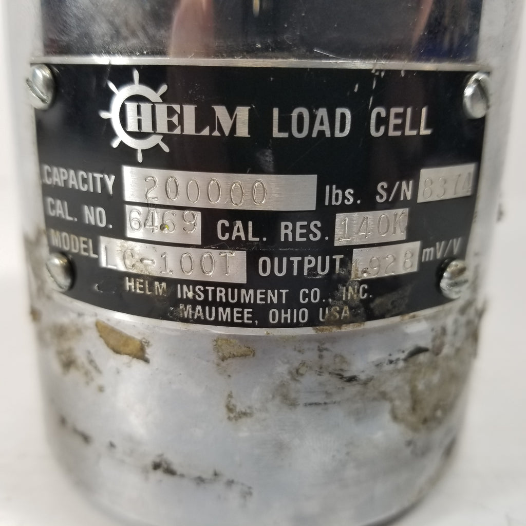 Helm LC-100T Load Cell 200000lb – Metal Logics, Inc.