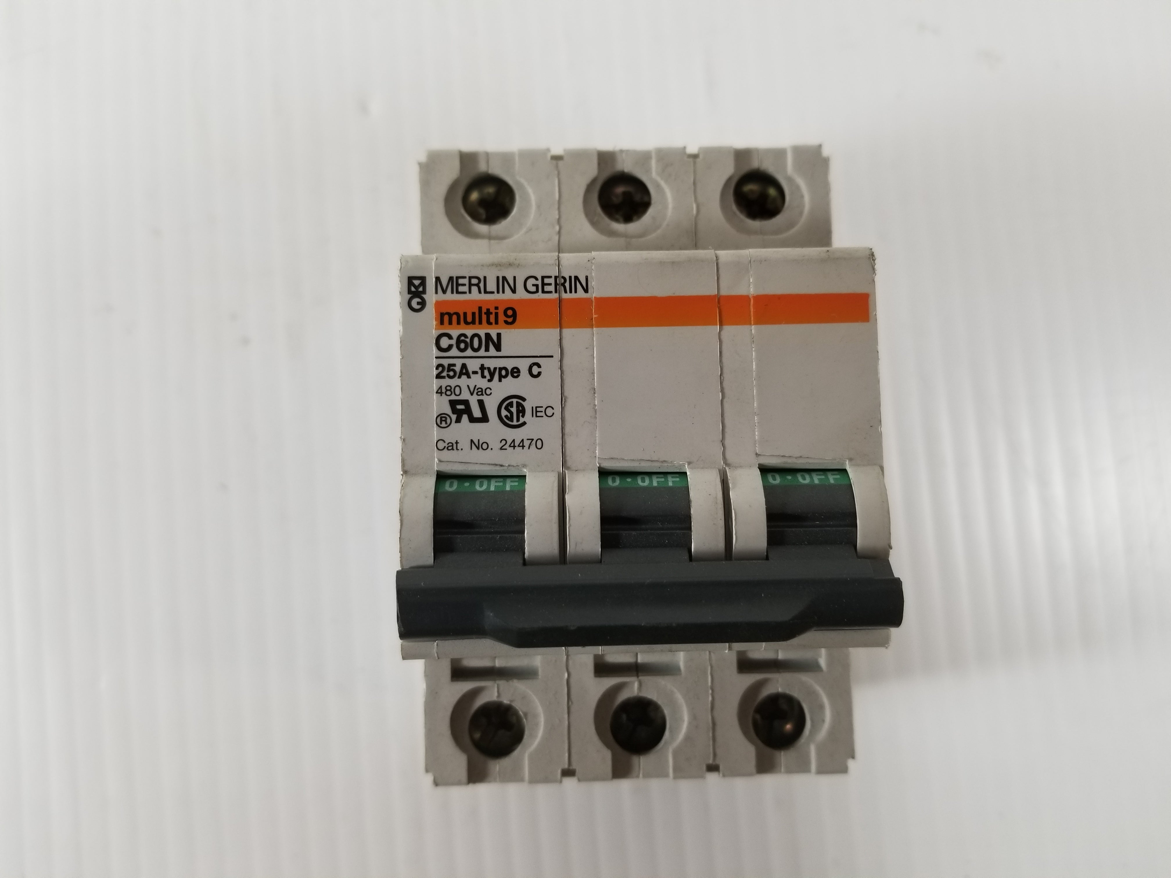 Merlin Gerin C60N 24470 3-Pole 25A Circuit Breaker