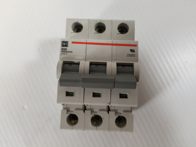 Cutler-Hammer WMS3D20 3-Pole 20A Circuit Breaker