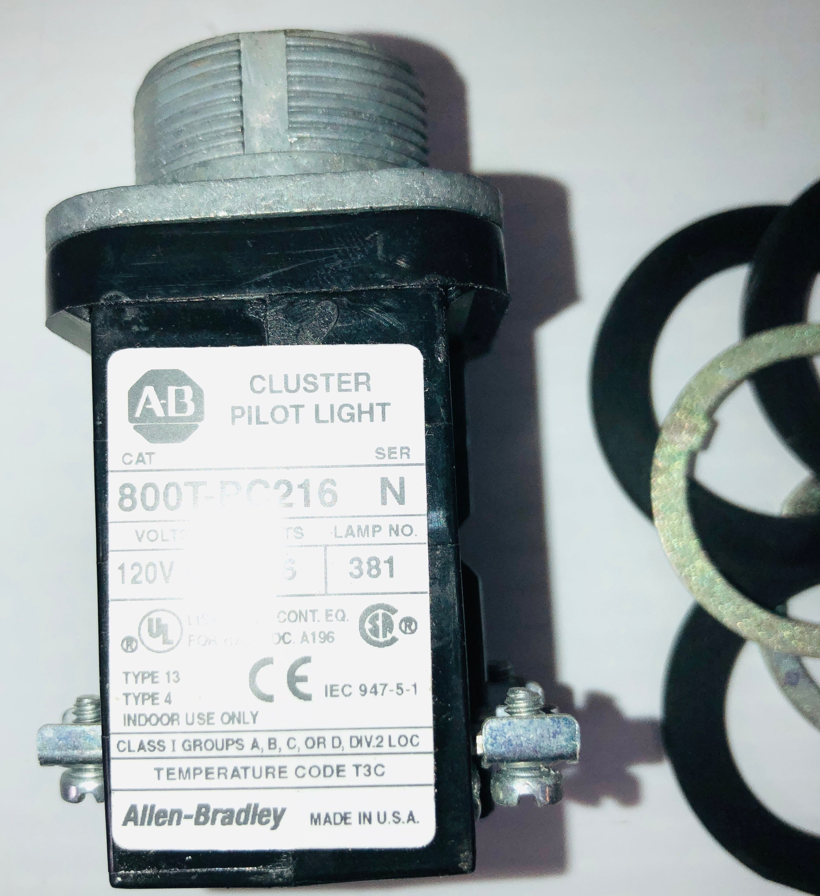 Allen-Bradley 800T-PC216XRXR Cluster Pilot Light Type 13 Series N