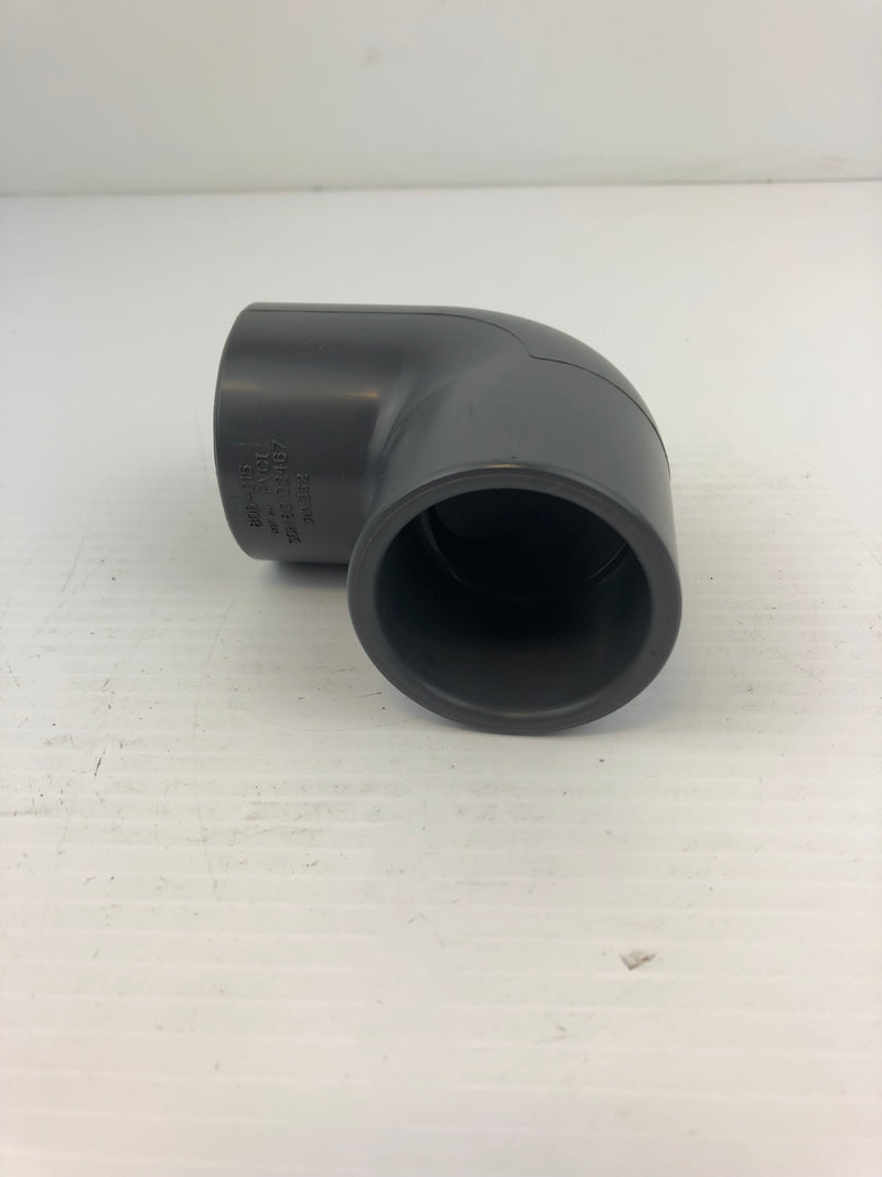 Spears 806-015 PVC 1-1/2" Pipe Elbow Fitting SCH-80 NSF D2467 Gray