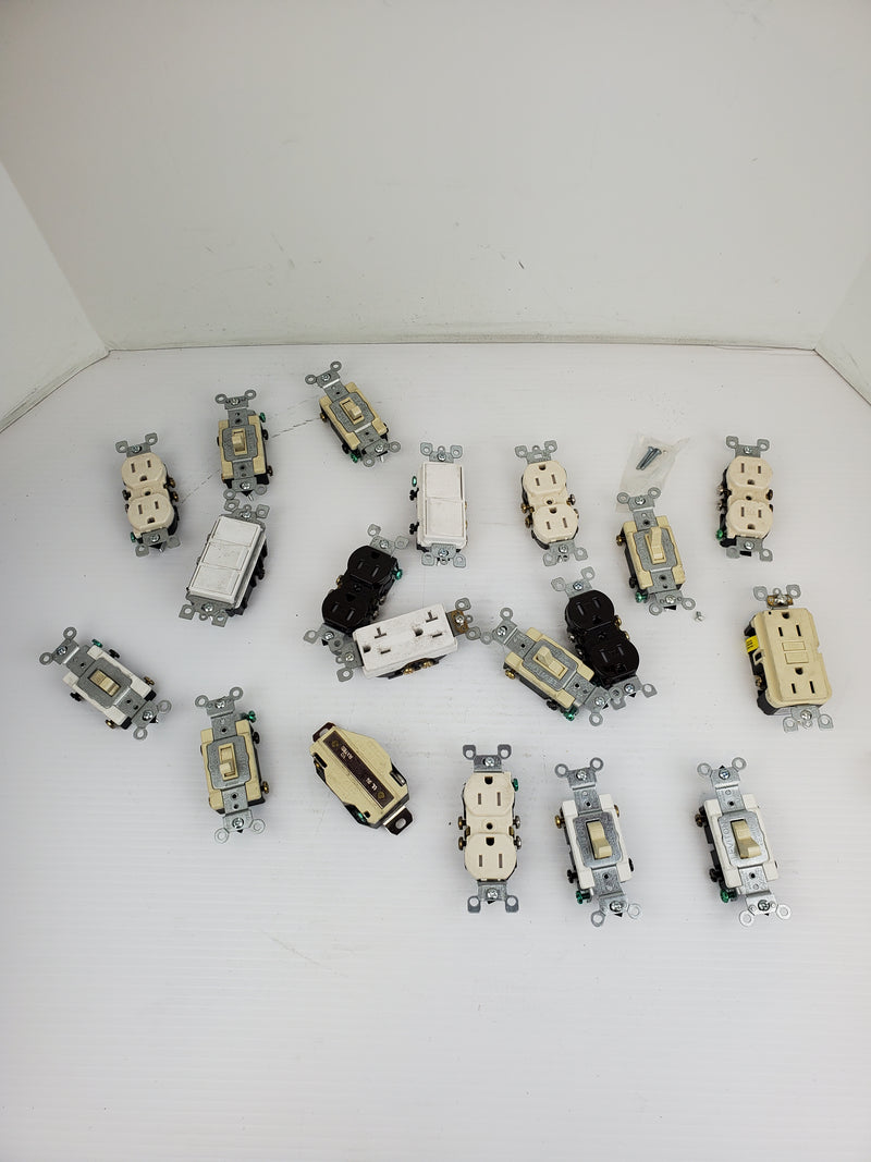 Leviton Light Switches and Outlets -- Mixed Lot