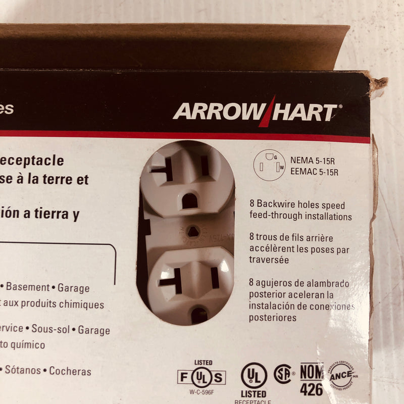 Cooper Wiring Devices Arrow Hart BR20W Backwire Grounding Receptacle Box of 10