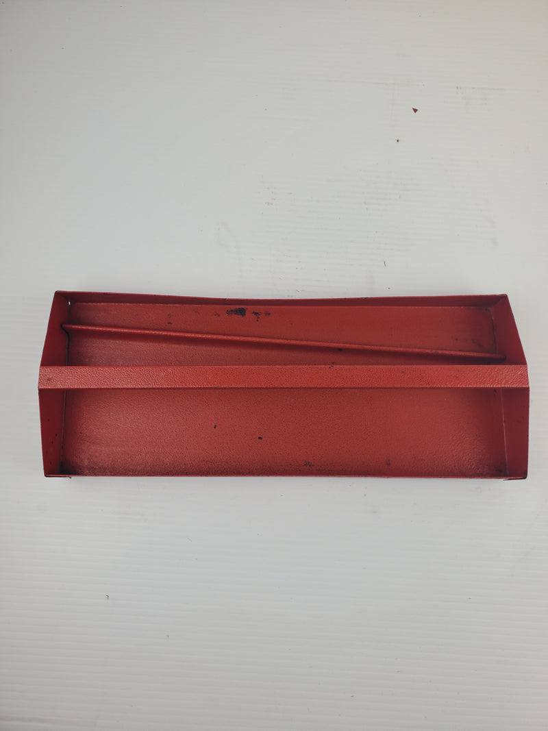 Vintage Metal Tool Bin Insert - Red - 15.5" x 6" x 2.5"