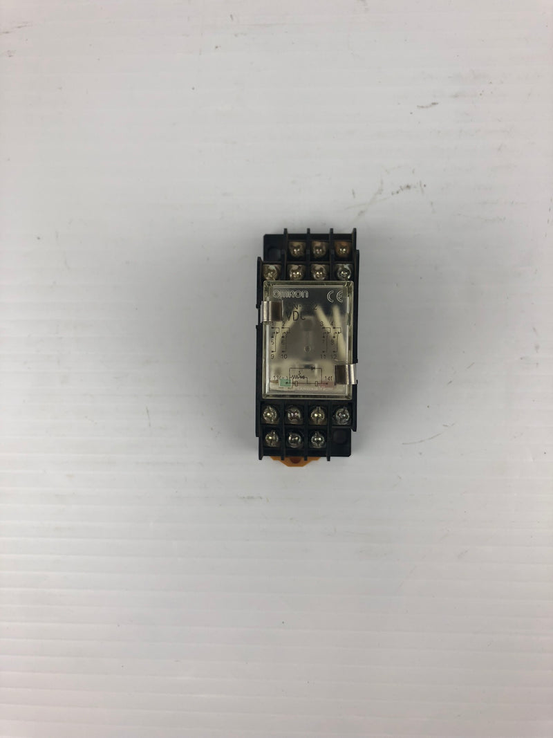 OMRON MY4N-D2 Relay with Base 1367YF 24V DC