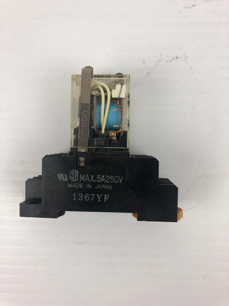 OMRON MY4N-D2 Relay with Base 1367YF 24V DC