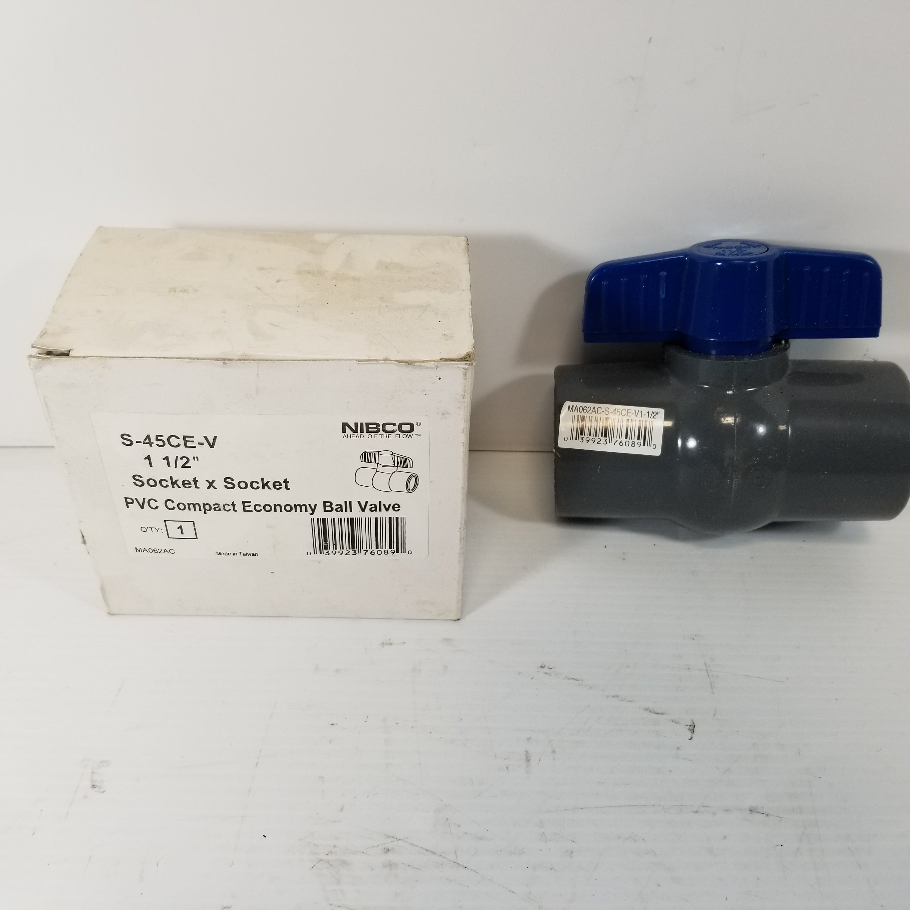 Nibco S-45CE-V 1-1/2" PVC Ball Valve