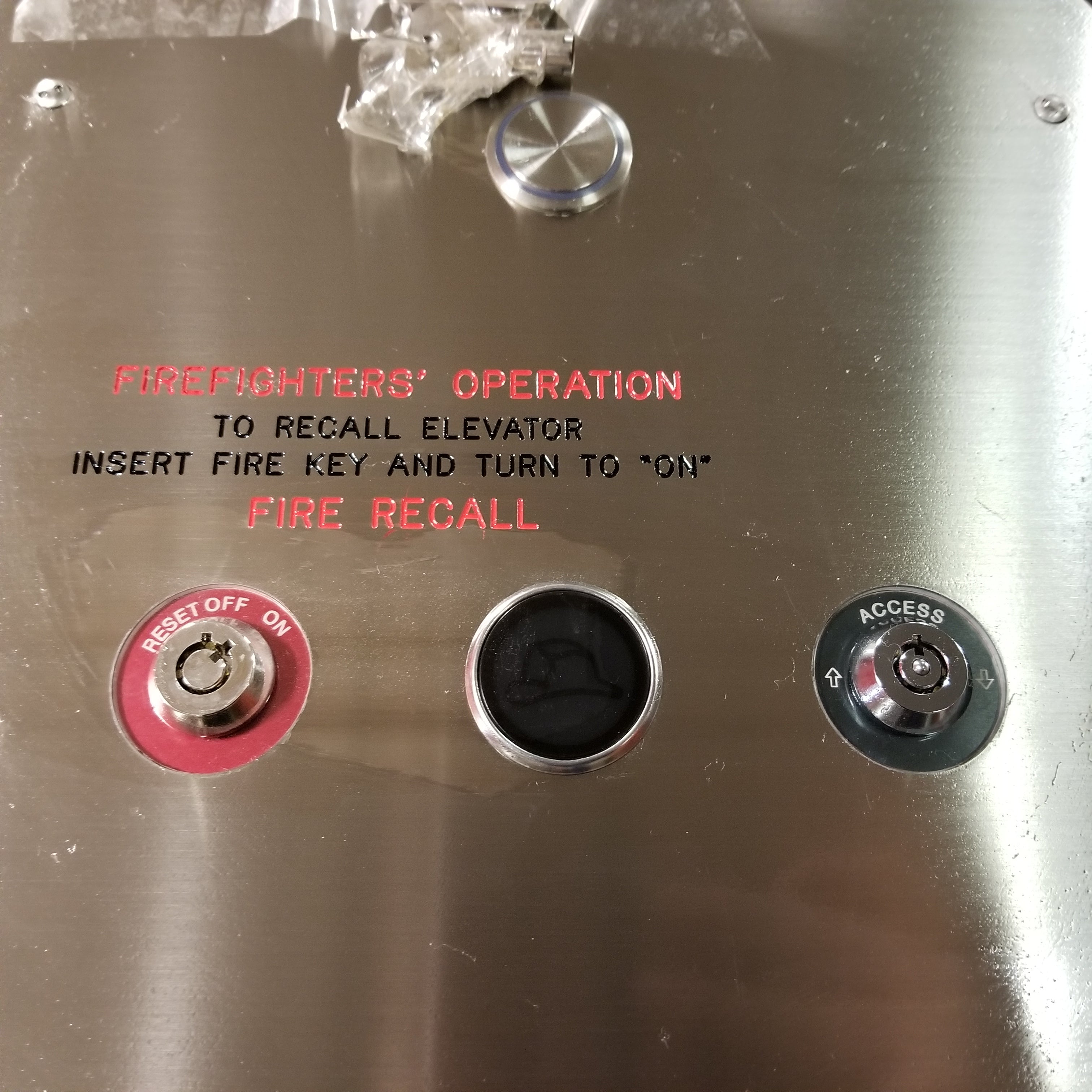 Elevator Lobby Call Button Pedestal with Keys Stainless Steel