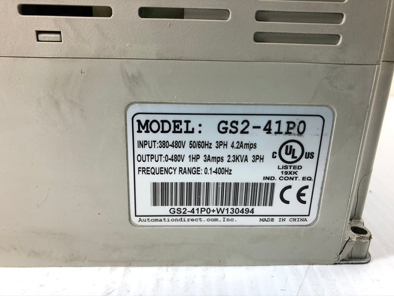 Automation Direct GS2-41P0 AC Drive 1.0HP 460V 3PH GS2-41P0+W130494