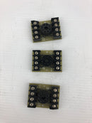 Curtis Mil RS8 Circuit Board Relay Socket (lot of 3)