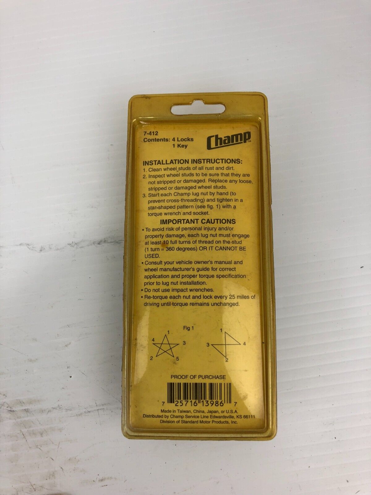 Champ 7-412 Wheel Locks Acorn 12mm-1.25 RH