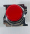 Red Push Button Switch with Cutler Hammer Contact Block 10250T