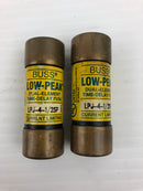 Buss LPJ-4-1/2SP Low Peak Dual Element Time Delay Fuse - Lot of 2