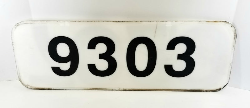 Set of 2 Double-Sided Vintage Train Railroad Number Signs 7029/9303 Locomotive