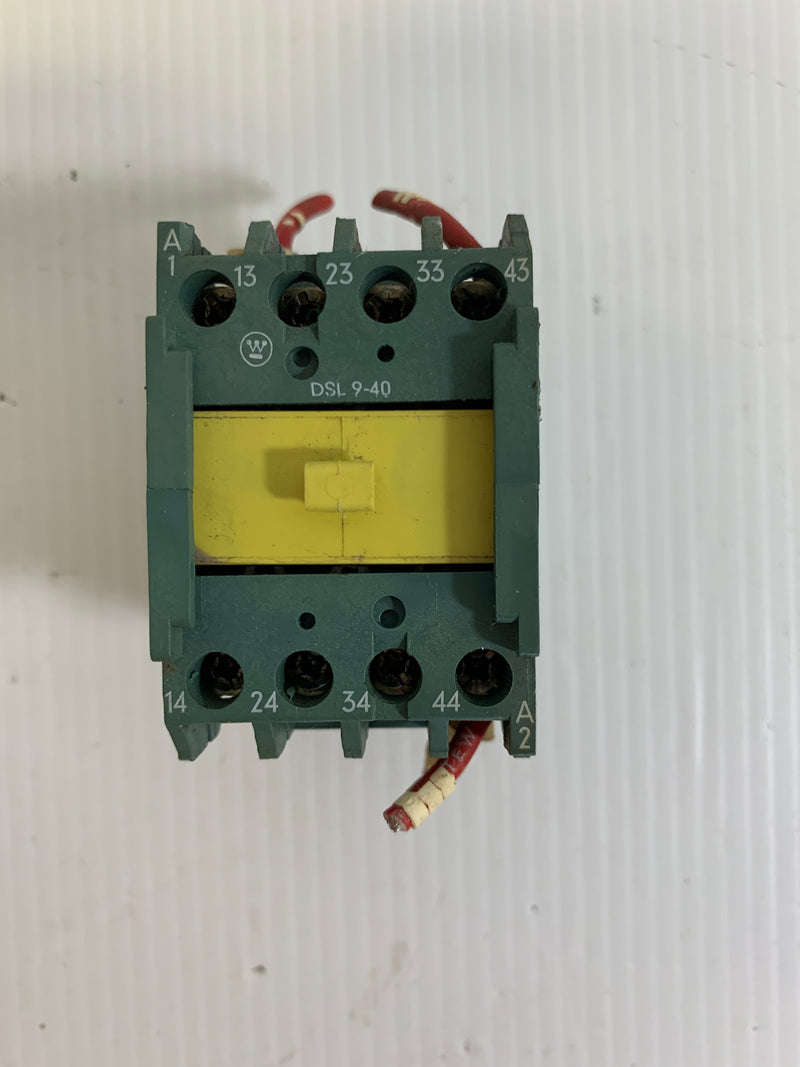 Westinghouse DSL9-40 Contactor 10 Amp