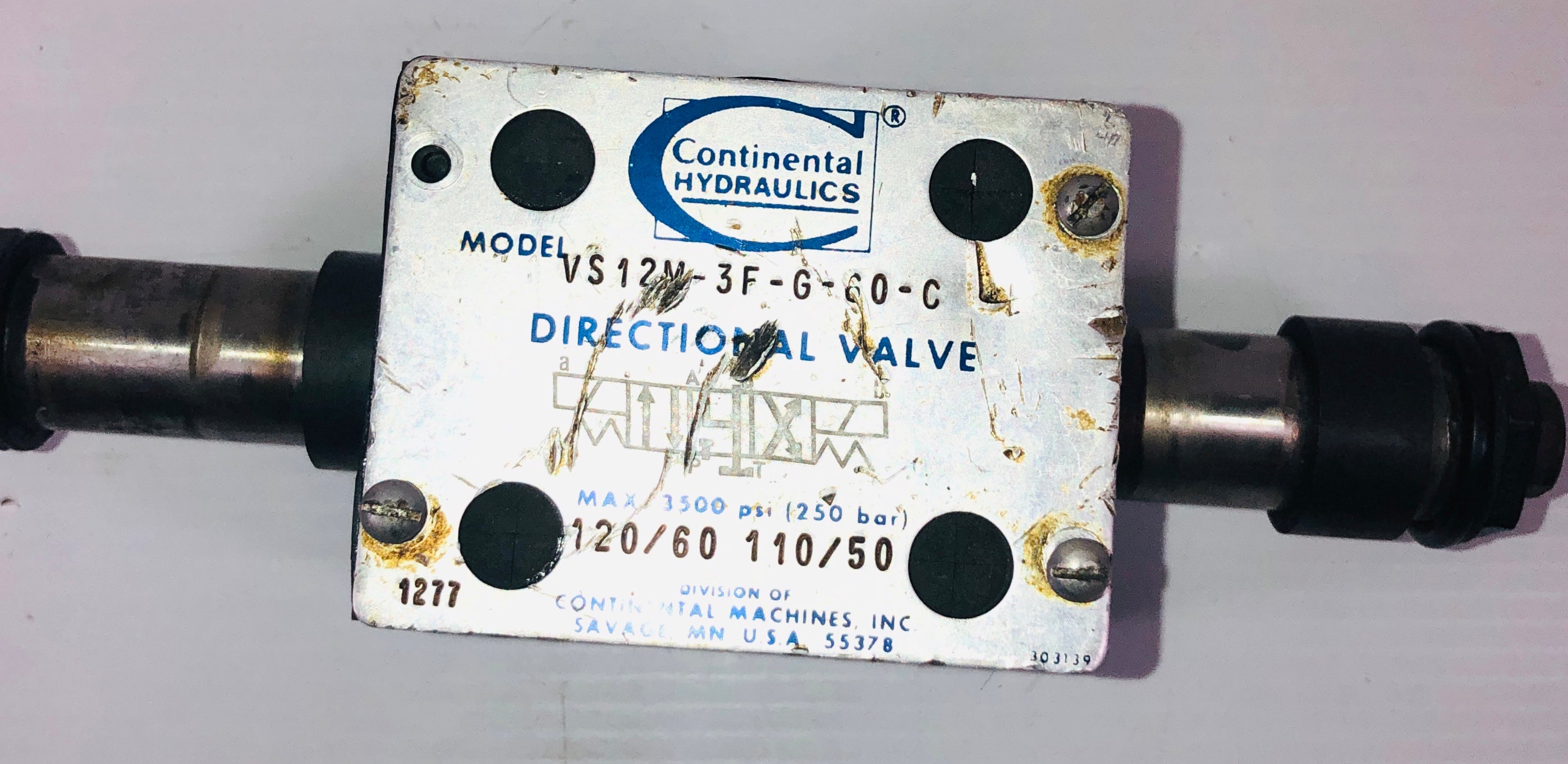 Continental Hydraulics VS12M-3F-G-60-C Directional Valve