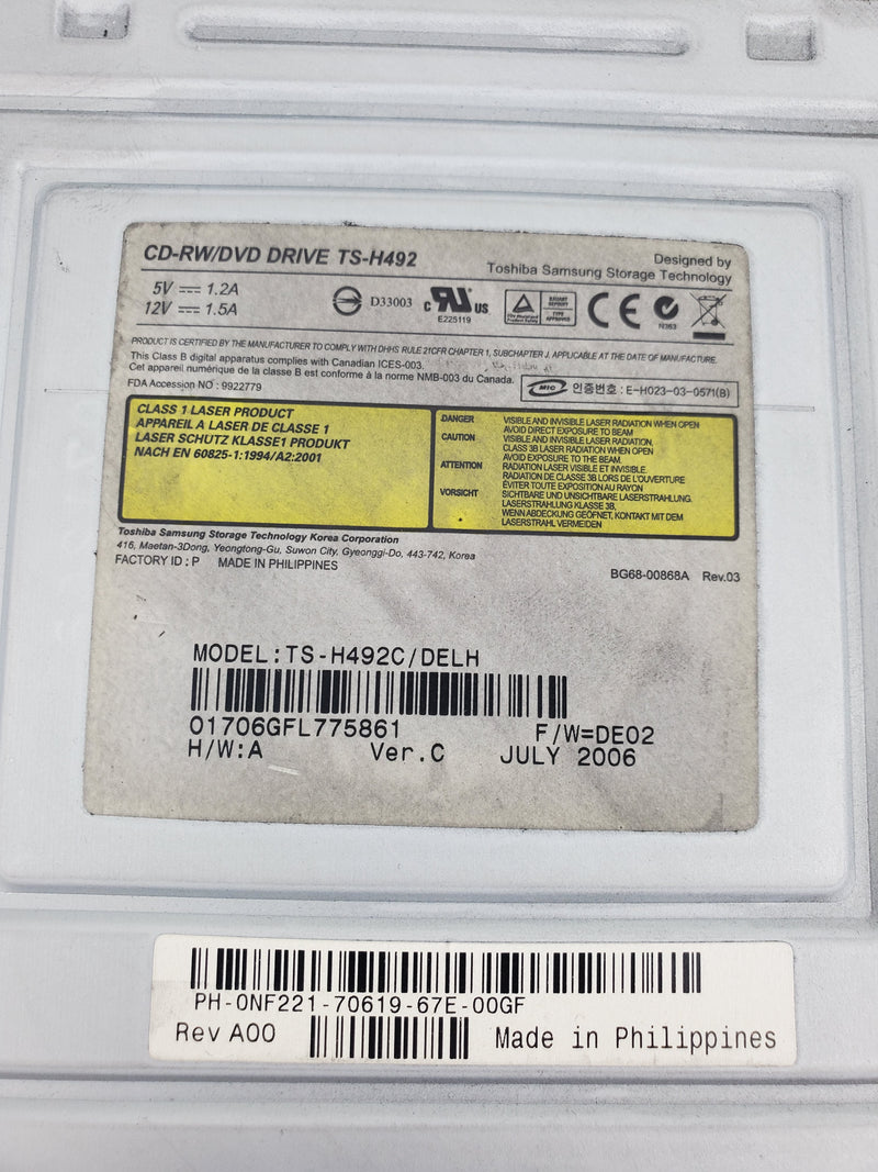 Toshiba TS-H492C-DELH CD-RN/DVD Drive