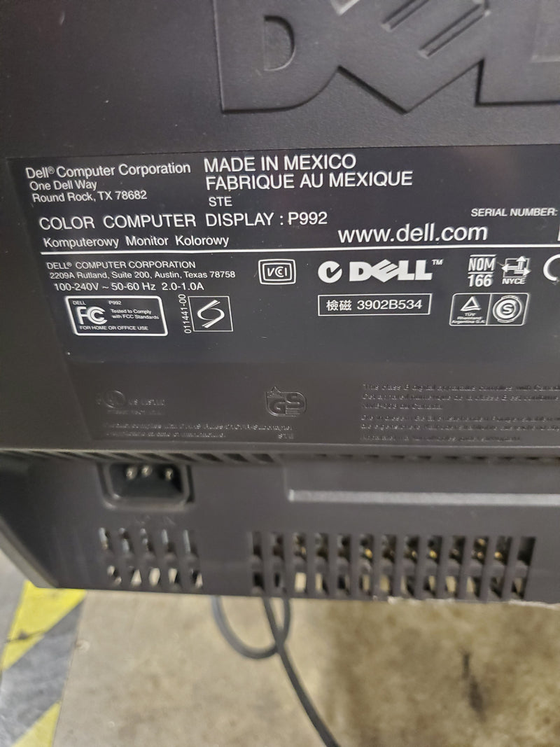 Dell P992 Color Computer Display Monitor 08D466 Rev A00