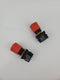Eaton M22-K10 & M22-K01 Red Push Button - Lot of 2