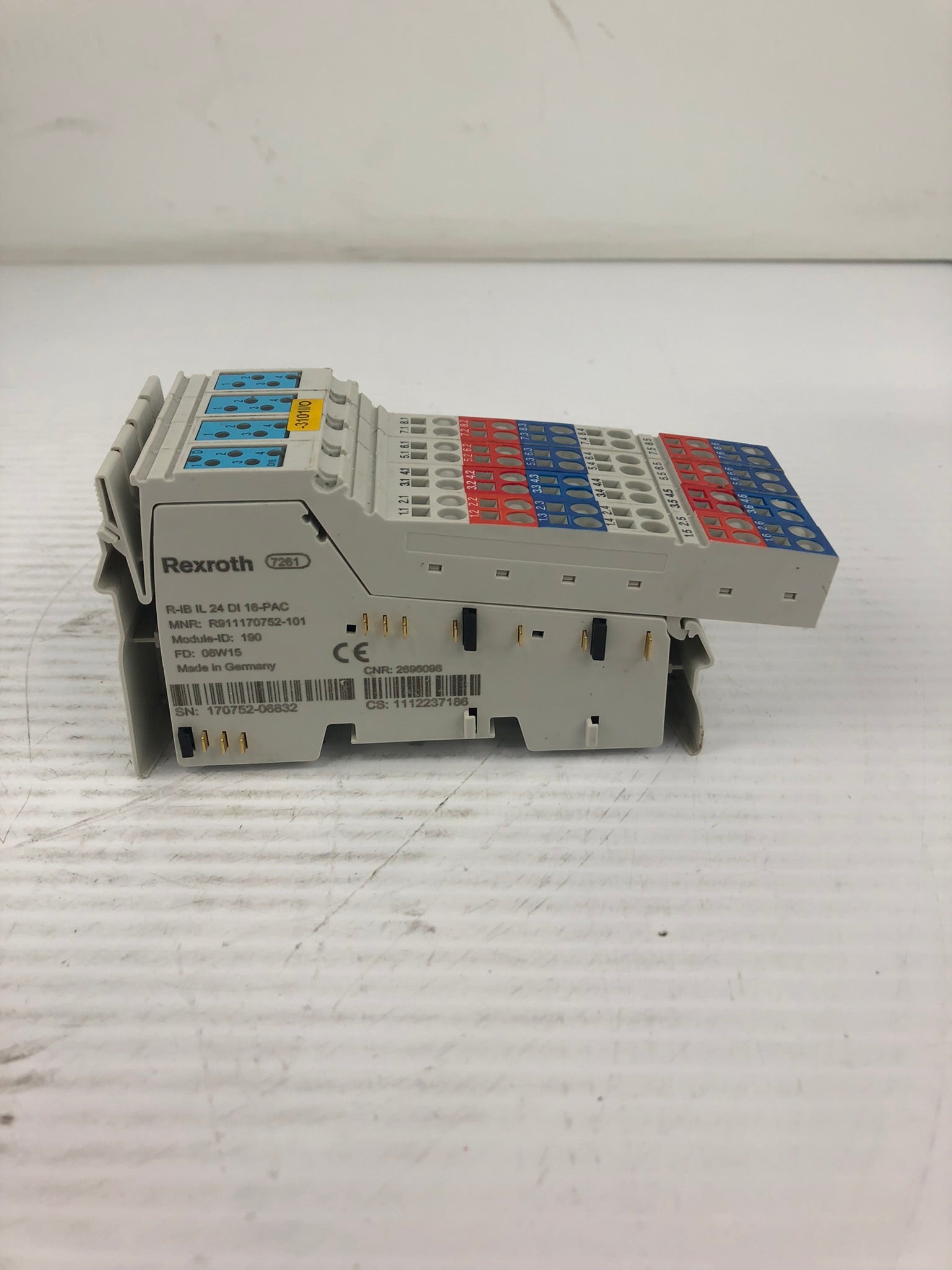 Rexroth R911170752-101 Input Terminal R-IB IL 24 DI 16-PAC