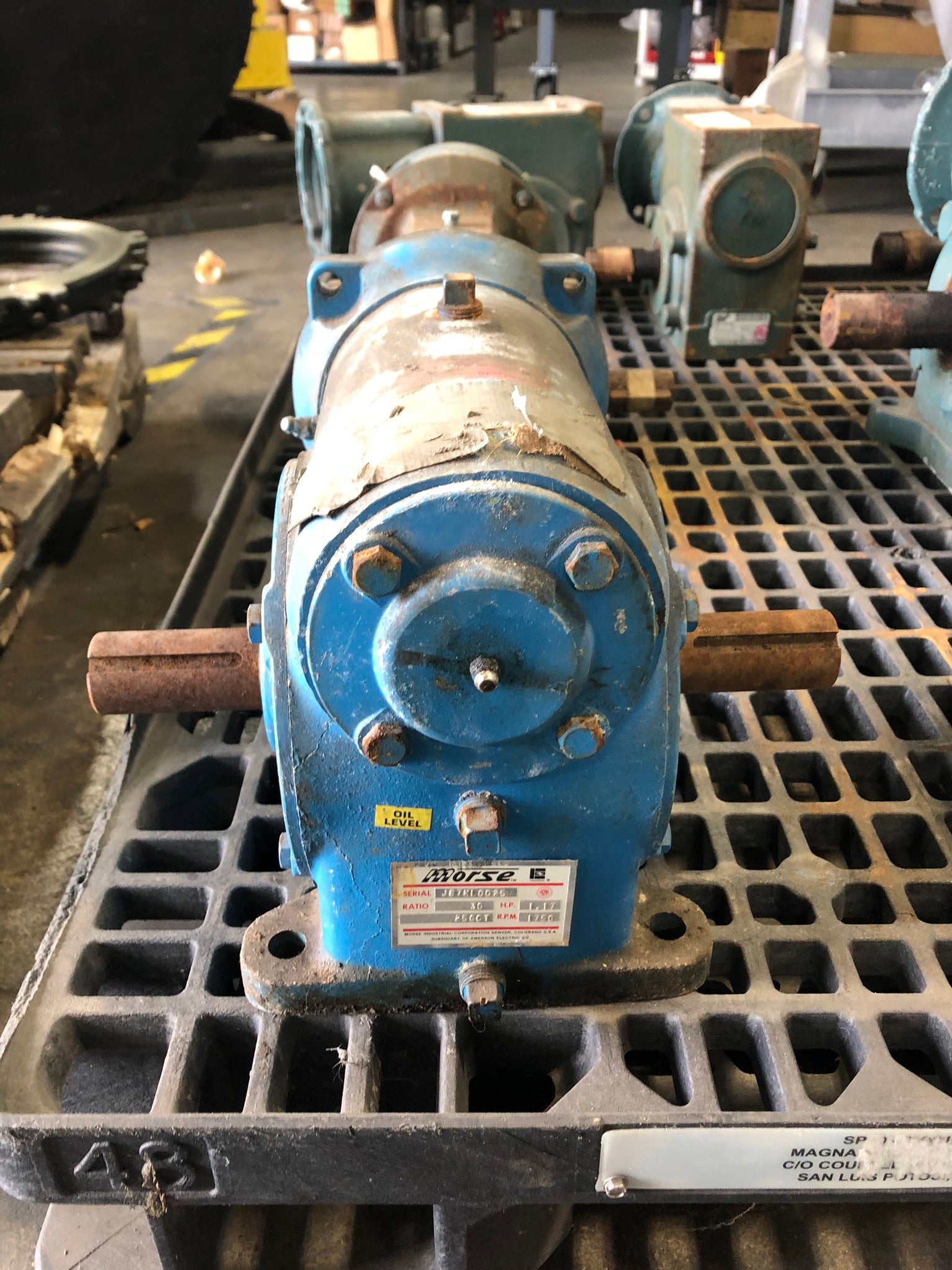 Morse J8ML0025 Gear Box Reducer Ratio 30 HP 1.17 RPM 1750