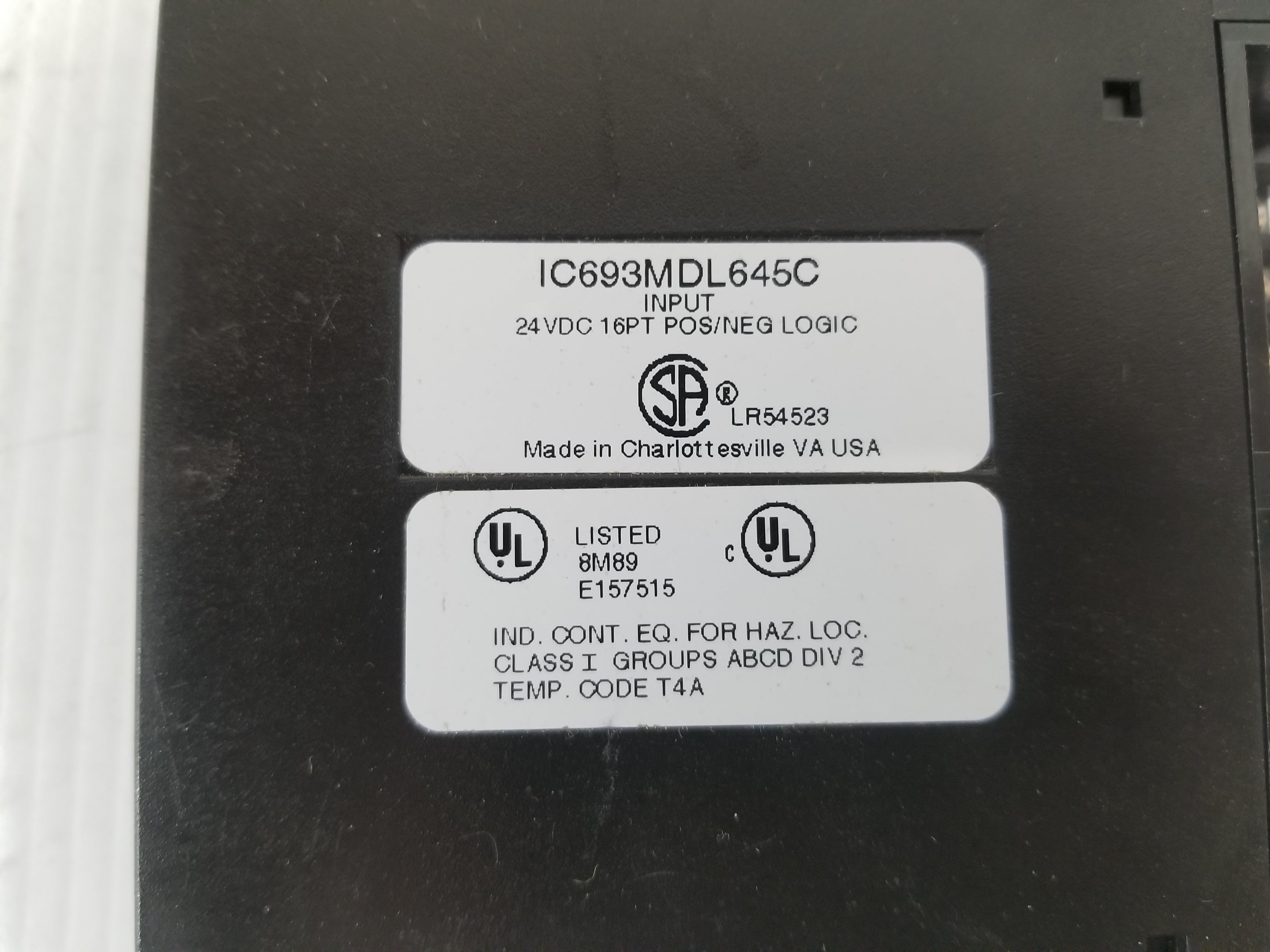 GE IC693MDL645C 16 Point PLC Input Module