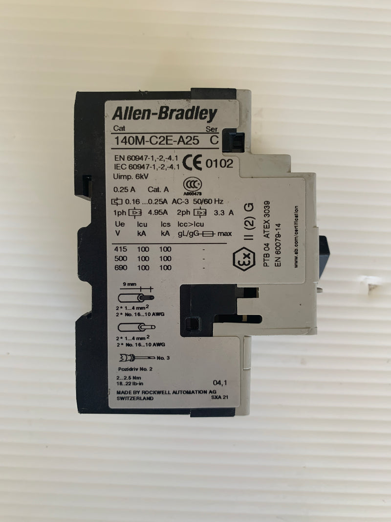 Allen-Bradley 140M-C2E-A25 Motor Protection Circuit Breaker