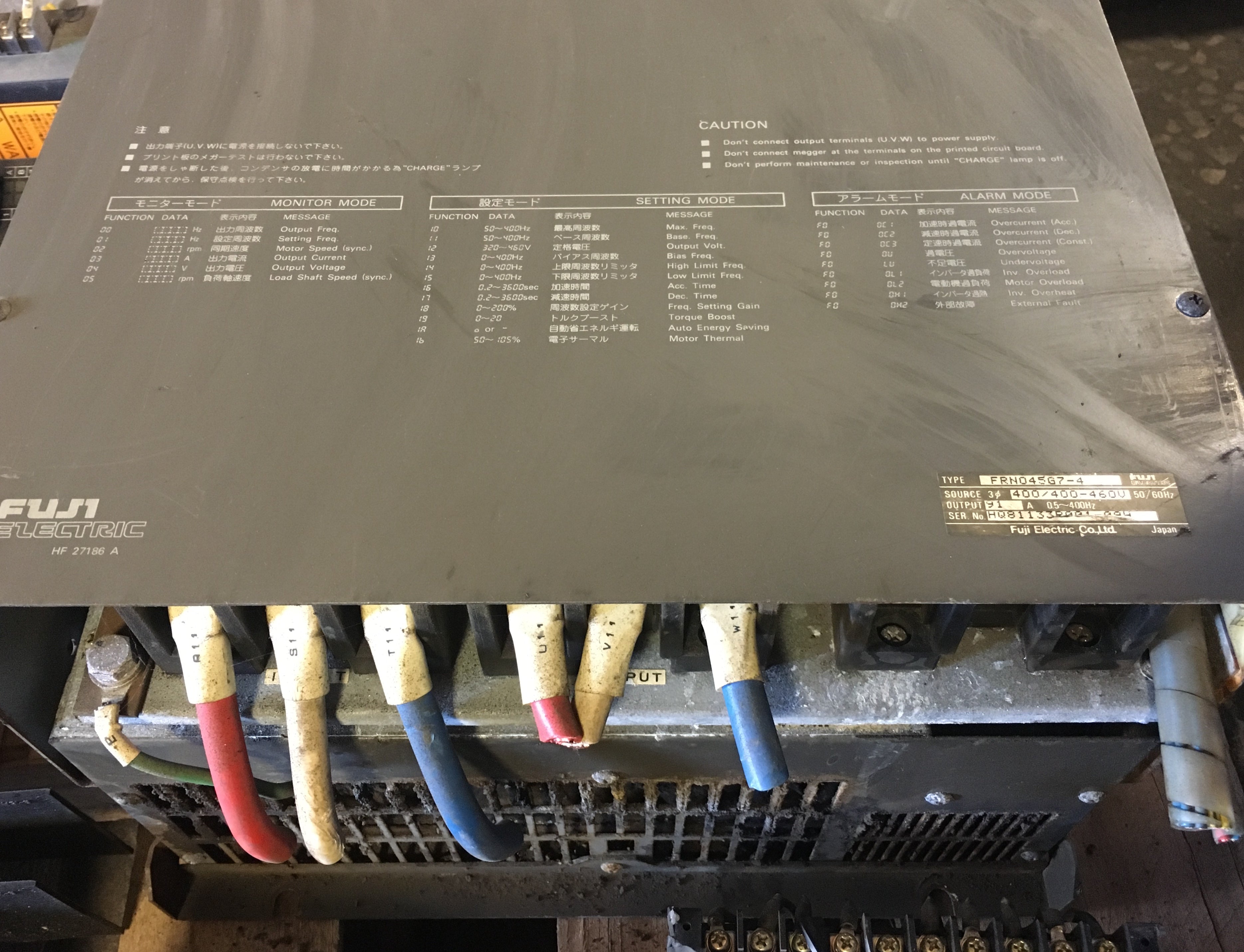 Fuji Frenic 5000G7 Inverter FRN045G7-4 400/400-460V 69KVA