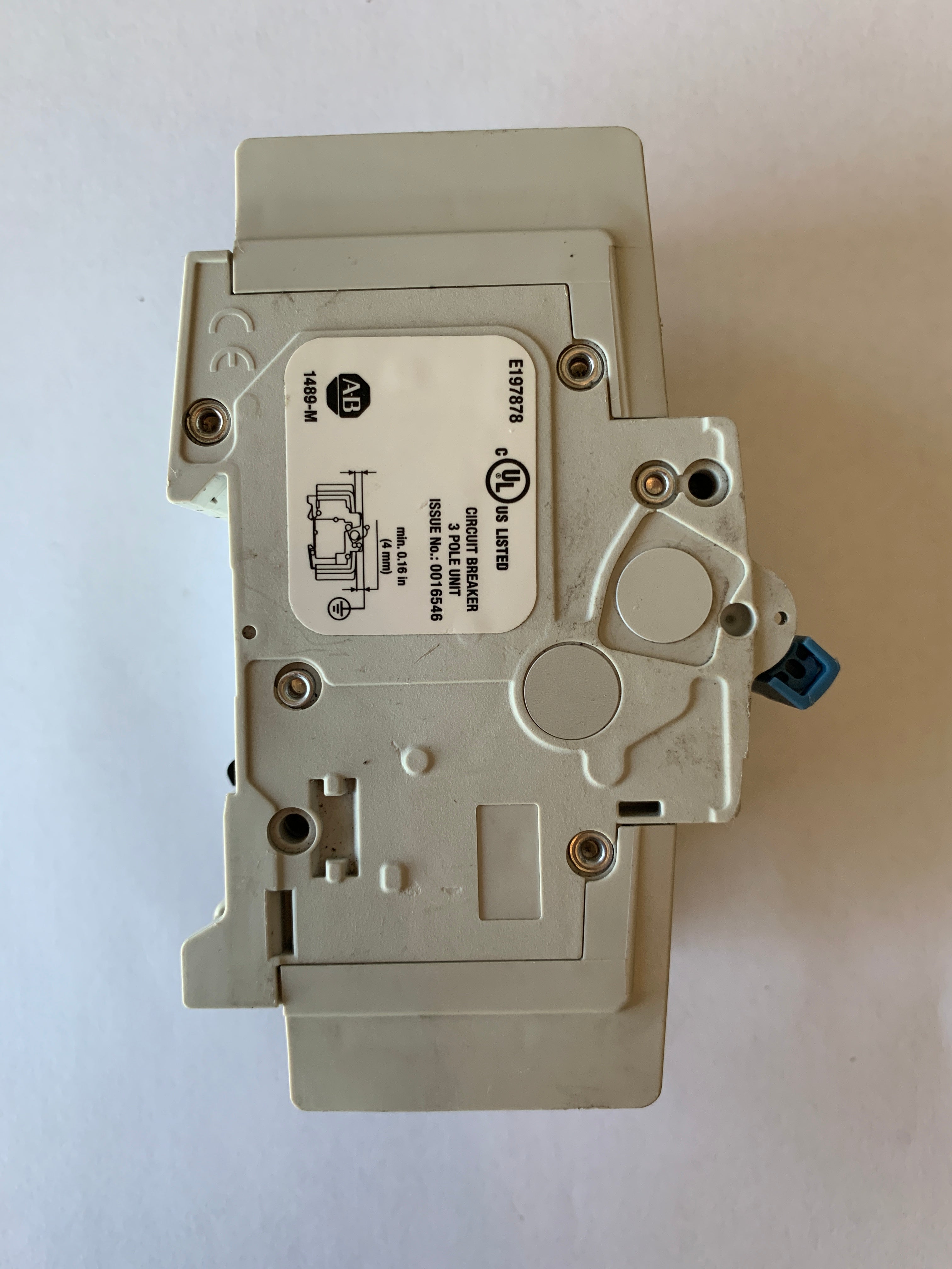 Allen-Bradley 1489-M3D150 Circuit Breaker Series D 3 Pole 15A 480Y/277V 1489-M